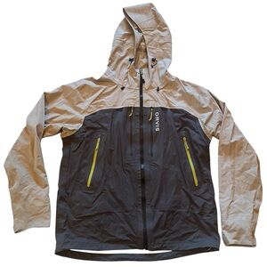 Mens Ultralight Orvis Raincoat Gray/Tan Size M. Barely used blemish on zipper